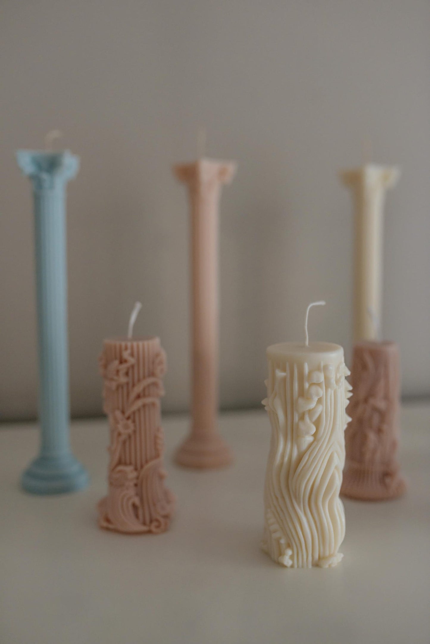 Floral Design Pillar Candles