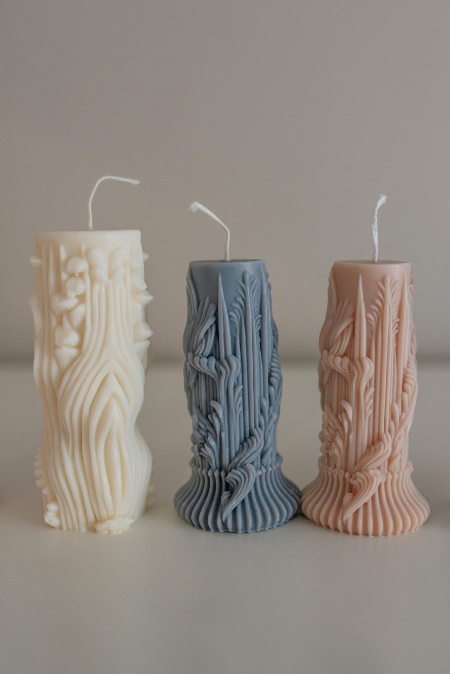 Floral Design Pillar Candles