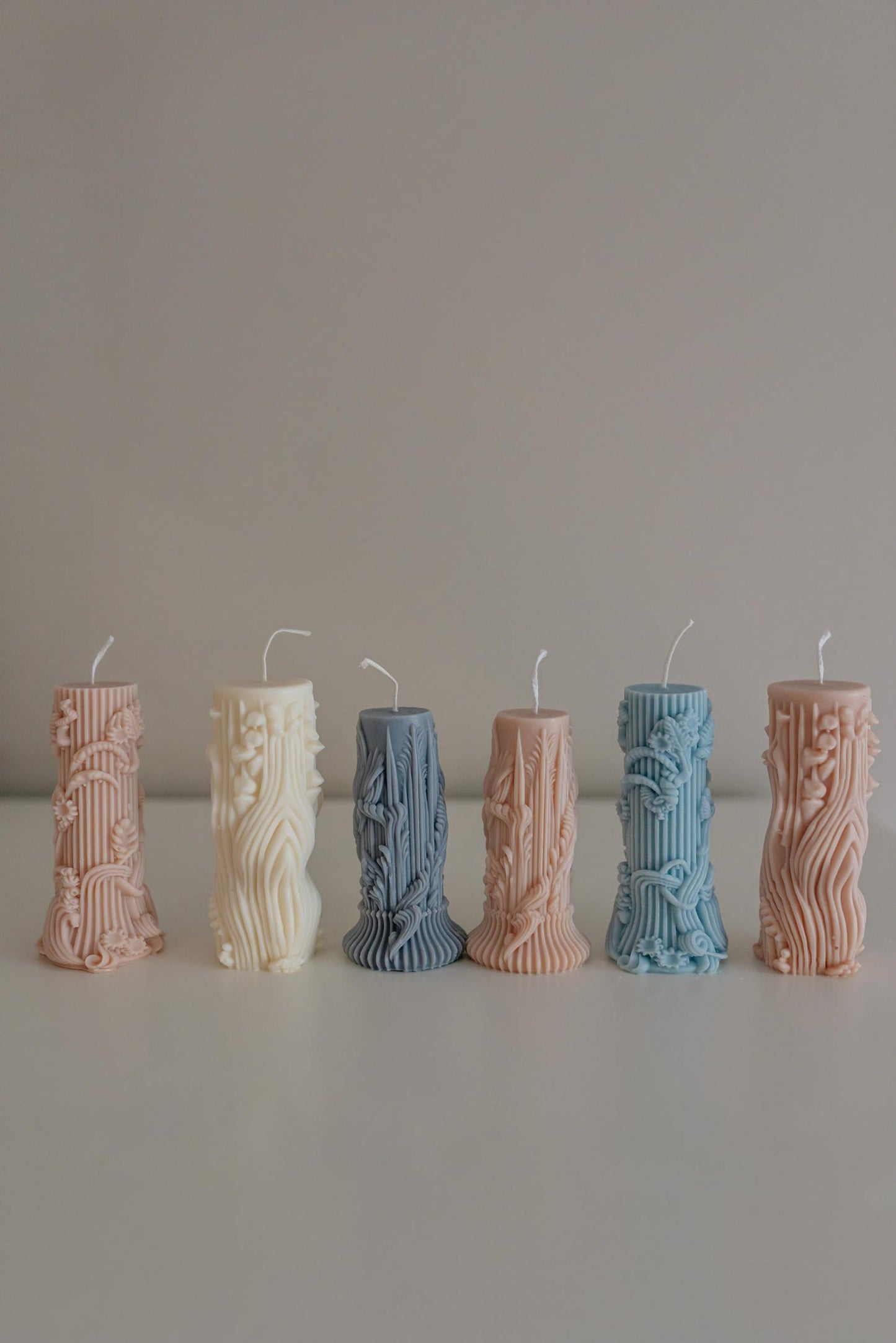Floral Design Pillar Candles