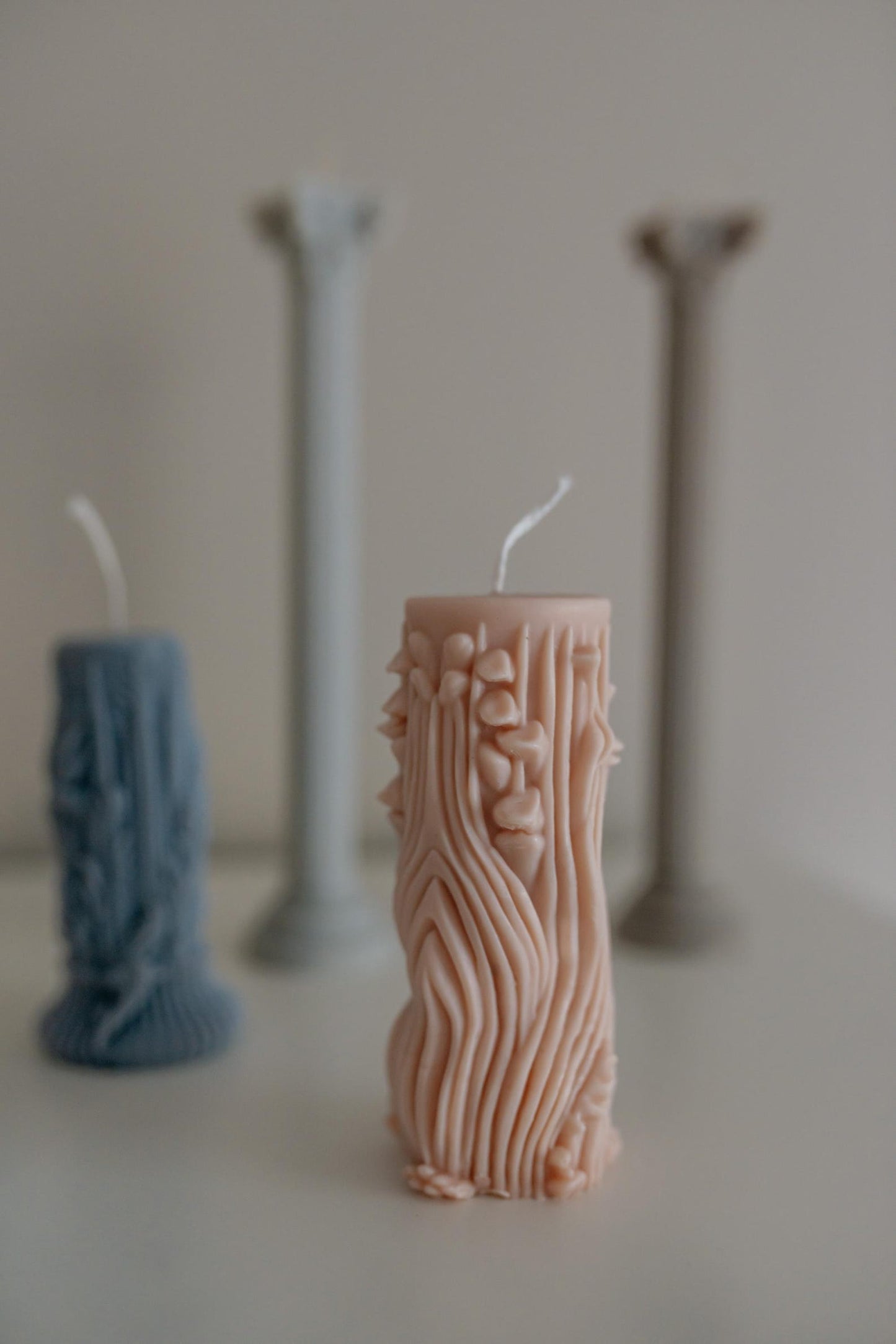 Floral Design Pillar Candles