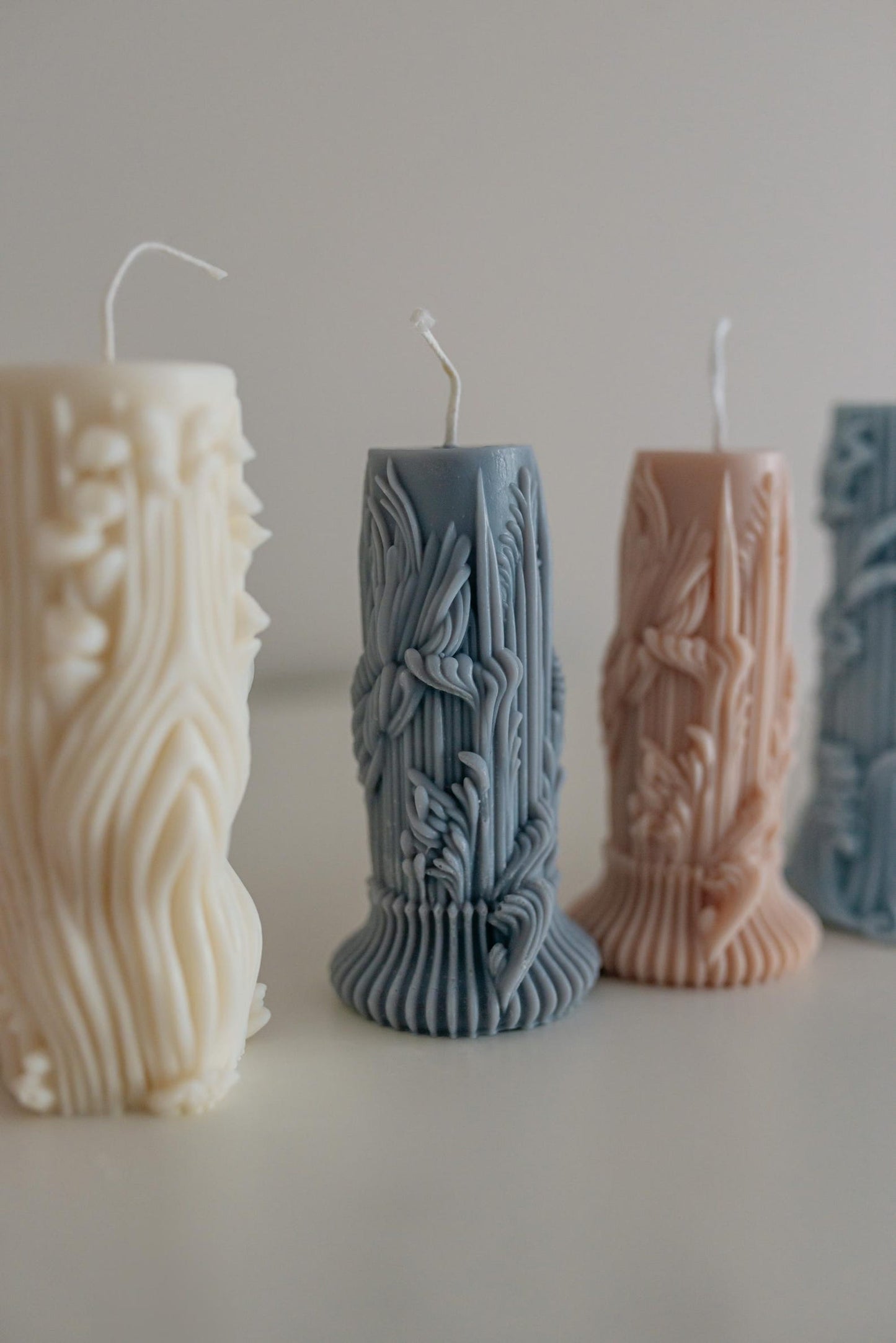 Floral Design Pillar Candles