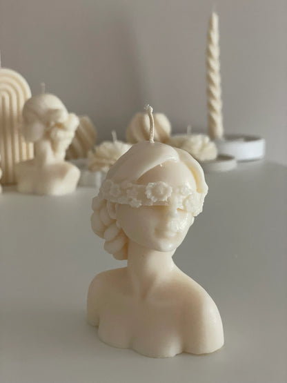 Flower Girl Candle with Closed Eyes