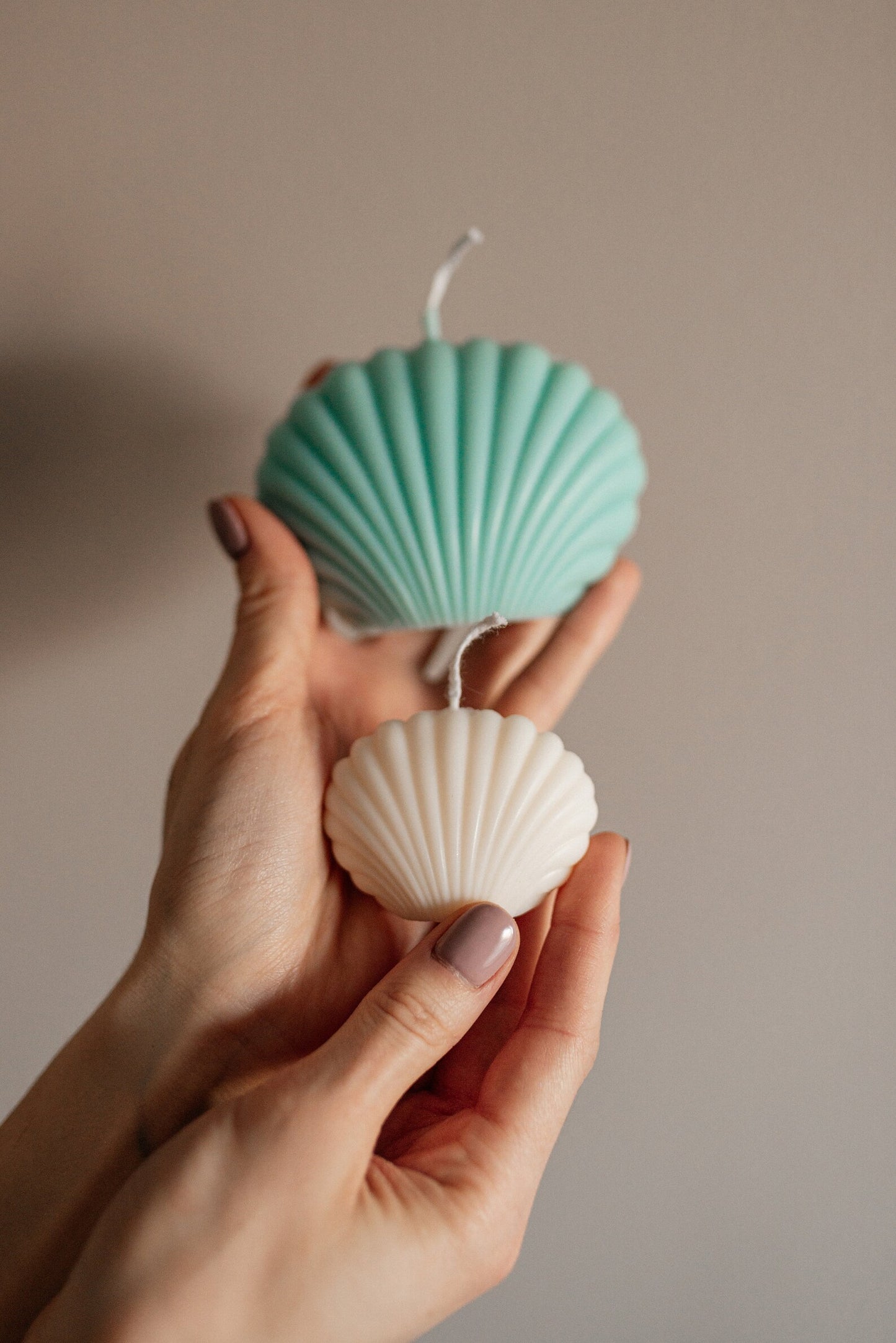 Seashell Shell Candles Set - Soy Wax Decorative Candles