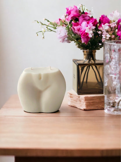 butt candle, body positivity candle, woman torso shaped candle