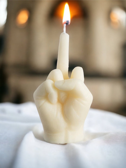 Middle Finger Hand Gesture  Candle