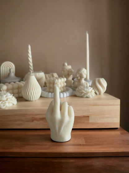 Middle Finger Hand Gesture  Candle