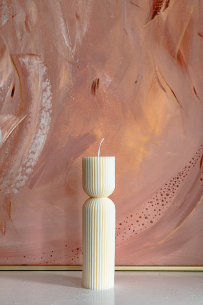 Hourglass Shaped Pillar Decorative Soy Candles