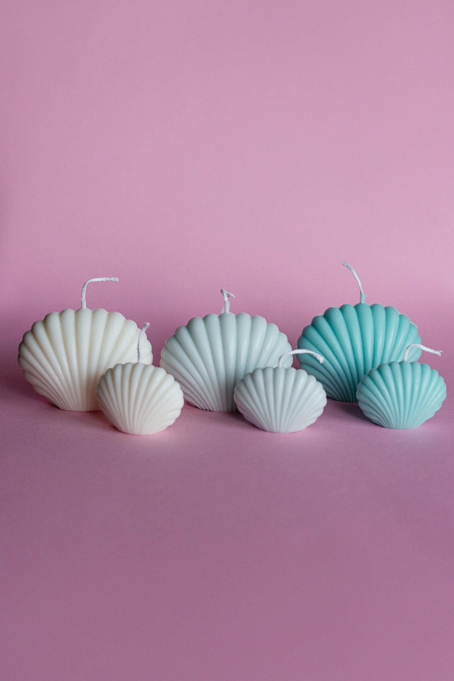 Small and Big Set of Seashell Soy Candles