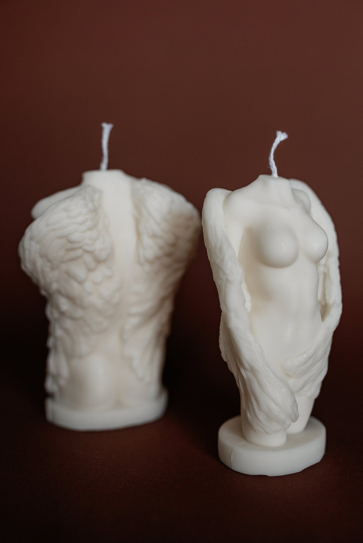 Female and Male Torso Candles Handmade Home Decor