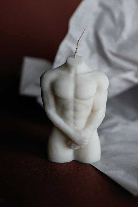 Male Torso Soy Candle