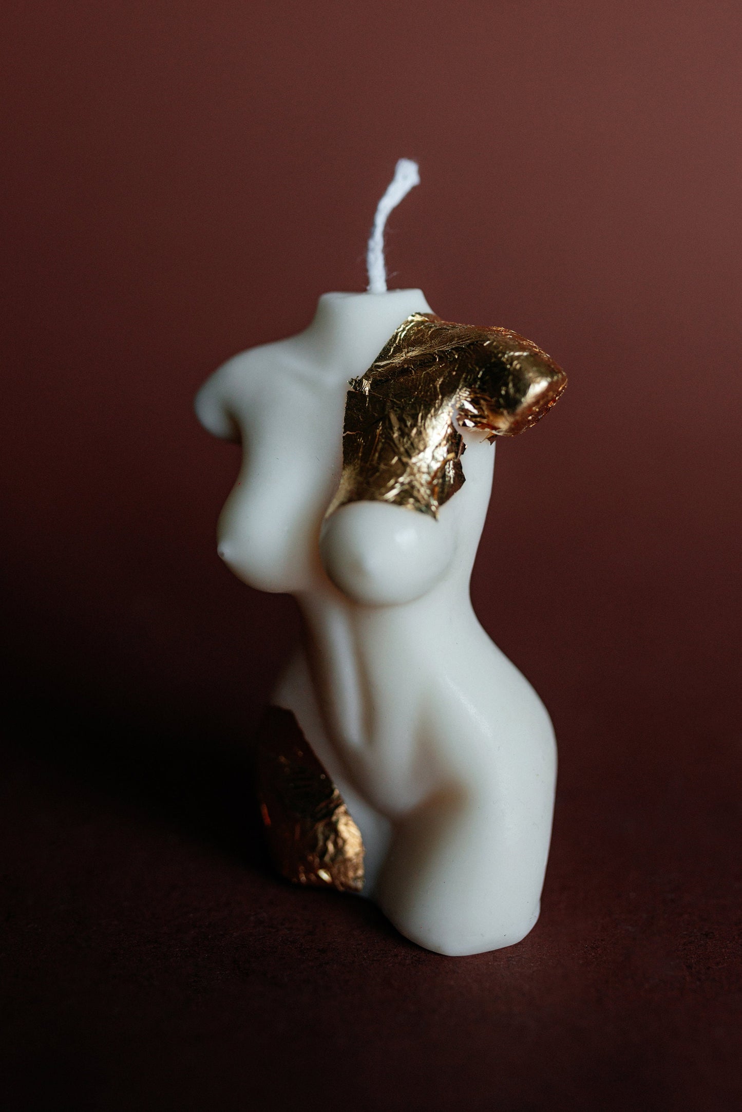 Gold Decorated Female Body Candle