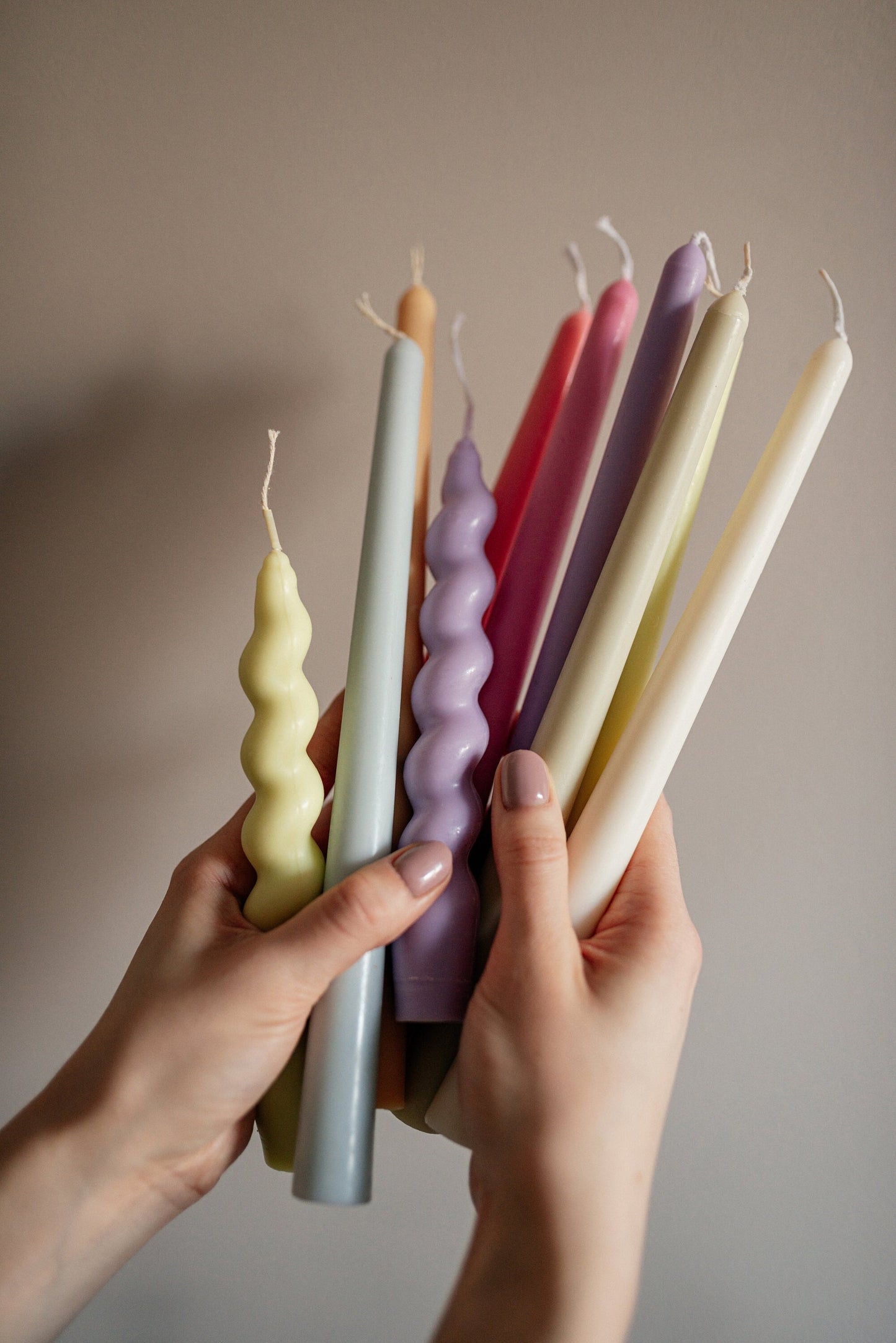 Colourful Taper Candles