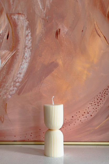 Hourglass Shaped Pillar Decorative Soy Candles